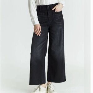 Oat New York Women's Black High Waist Wide Leg Jeans Size 8/29